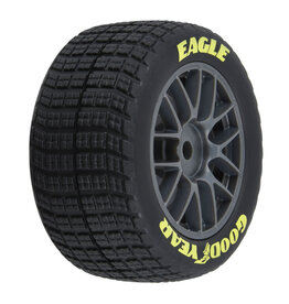 PROLINE RACING PRO1030310 GOODYEAR EAGLE DIRT TIRE F/R MTD GREY FOR LOSI NASCAR RACE CAR (4)