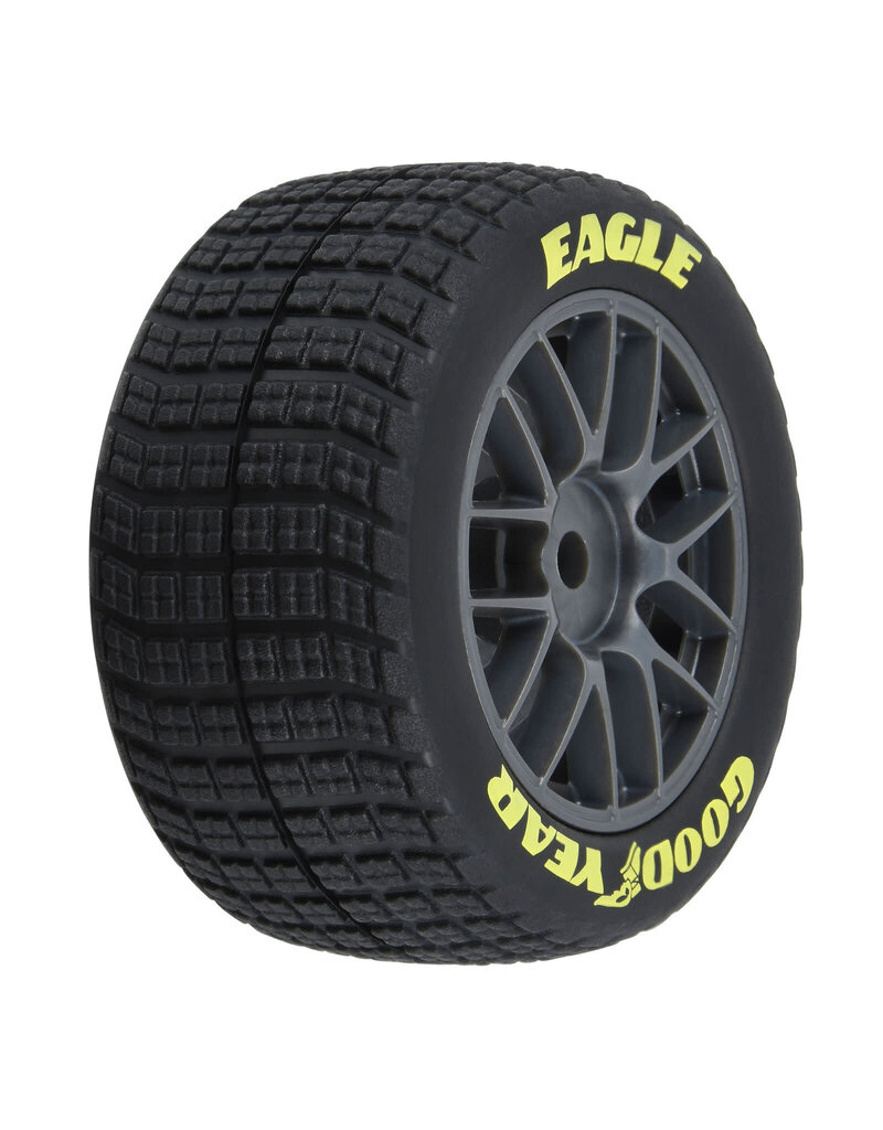 PROLINE RACING PRO1030310 GOODYEAR EAGLE DIRT TIRE F/R MTD GREY FOR LOSI NASCAR RACE CAR (4)