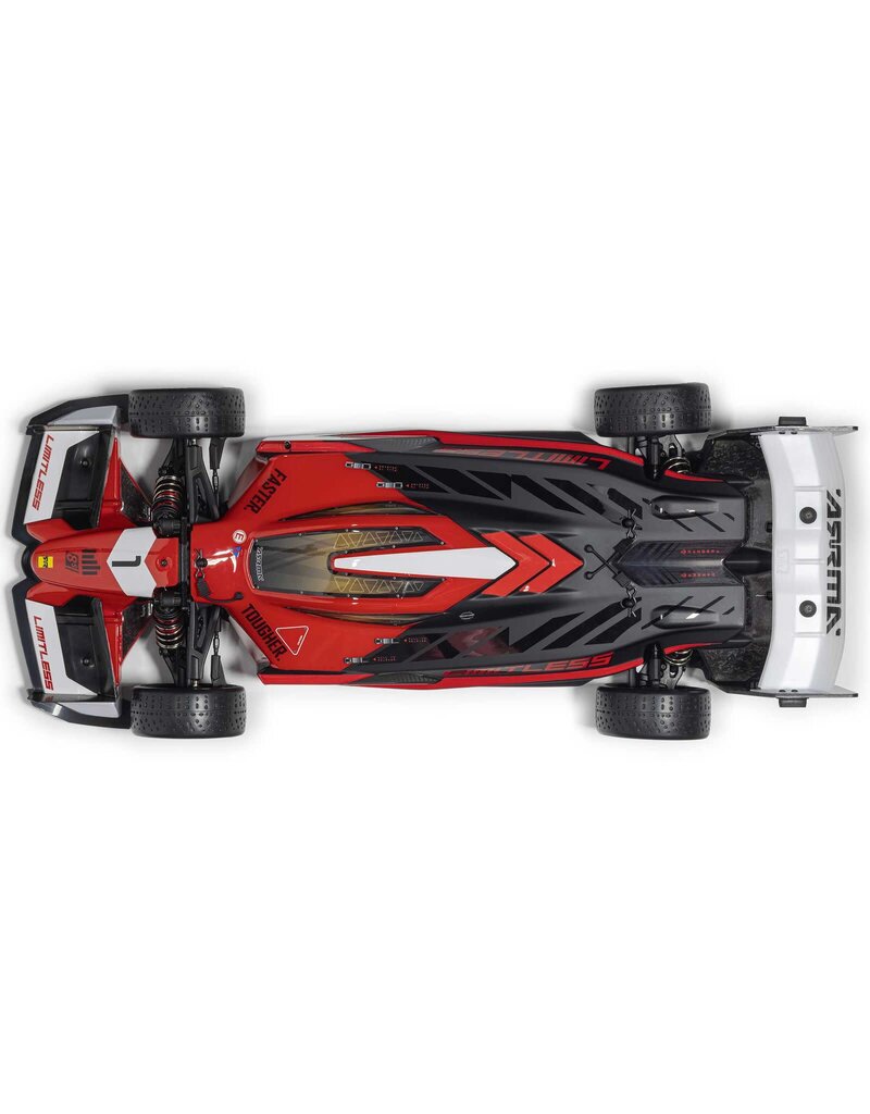 ARRMA ARA7816T1 1/7 LIMITLESS 120 8S BLX SPEED MACHINE RTR W AVC, RED/BLACK