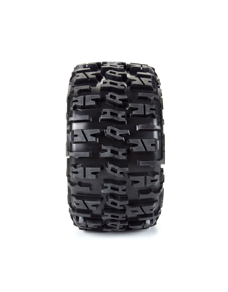 PROLINE RACING PRO1015114 LIMITED EDITION TRENCHER PRO-LOC F/R MOUNTED 24MM GRAY/BLACK IMPULSE (2) FOR X-MAXX