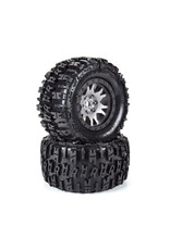 PROLINE RACING PRO1015114 LIMITED EDITION TRENCHER PRO-LOC F/R MOUNTED 24MM GRAY/BLACK IMPULSE (2) FOR X-MAXX