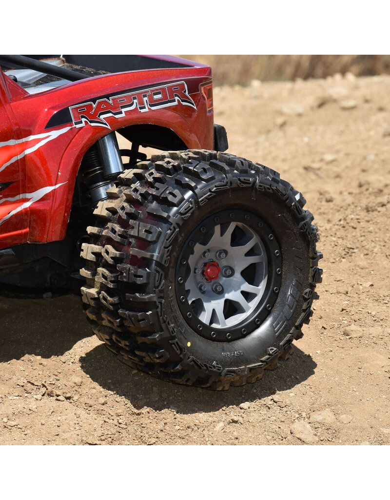 PROLINE RACING PRO1015114 LIMITED EDITION TRENCHER PRO-LOC F/R MOUNTED 24MM GRAY/BLACK IMPULSE (2) FOR X-MAXX