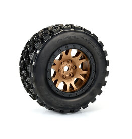 PROLINE RACING PRO1013115 LIMITED EDITION BADLANDS MX43 PRO-LOC F/R MOUNTED 24MM BRONZE/BLACK IMPULSE (2) FOR X-MAXX