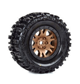 PROLINE RACING PRO1015115 LIMITED EDITION TRENCHER PRO-LOC F/R MOUNTED 24MM BRONZE/BLACK IMPULSE (2) FOR X-MAXX