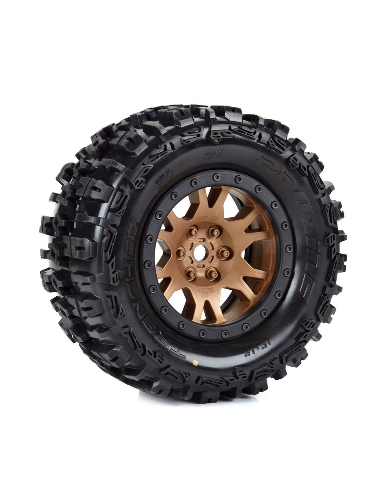 PROLINE RACING PRO1015115 LIMITED EDITION TRENCHER PRO-LOC F/R MOUNTED 24MM BRONZE/BLACK IMPULSE (2) FOR X-MAXX