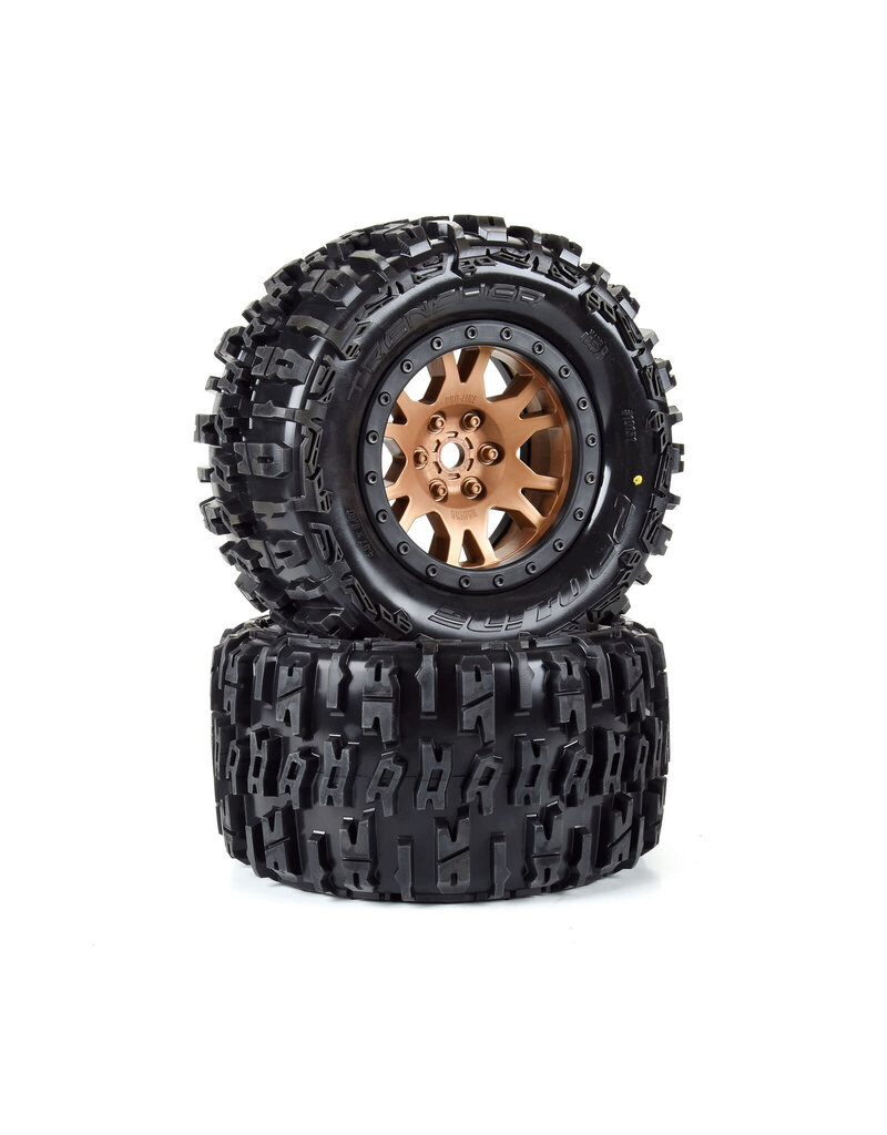 PROLINE RACING PRO1015115 LIMITED EDITION TRENCHER PRO-LOC F/R MOUNTED 24MM BRONZE/BLACK IMPULSE (2) FOR X-MAXX