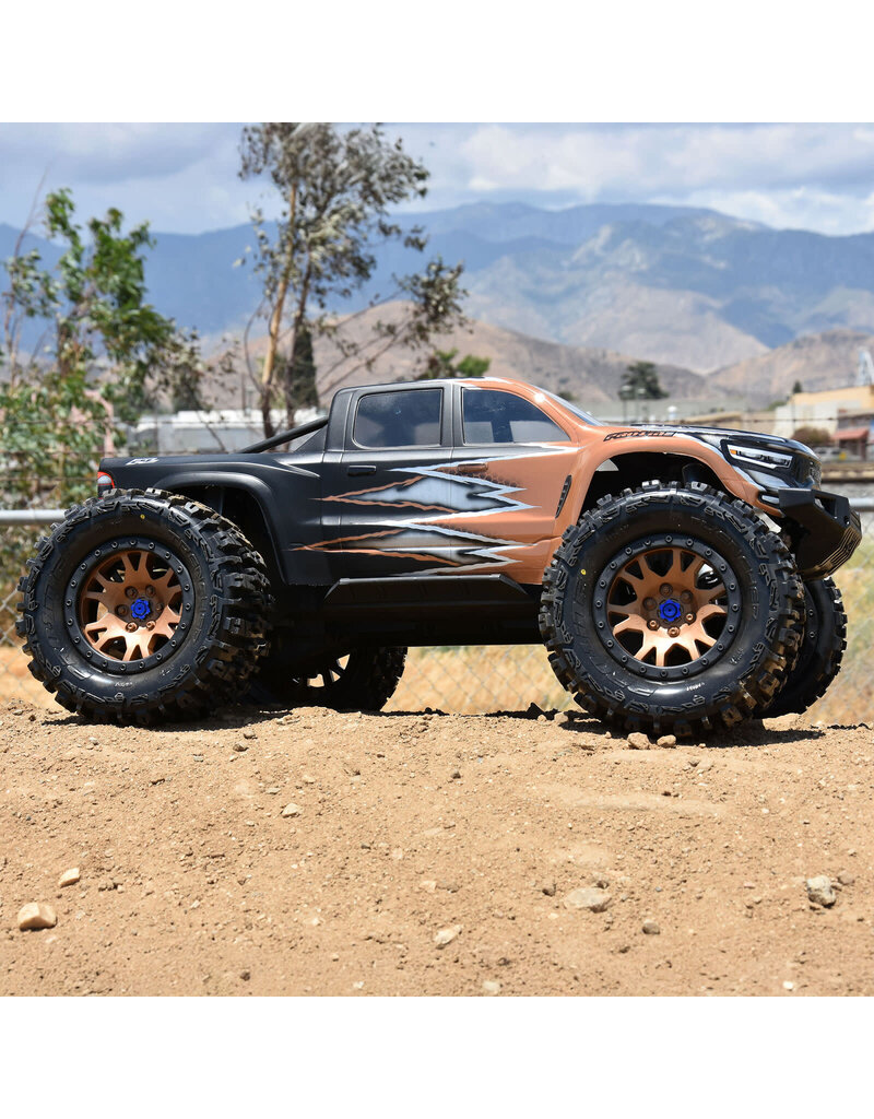 PROLINE RACING PRO1015115 LIMITED EDITION TRENCHER PRO-LOC F/R MOUNTED 24MM BRONZE/BLACK IMPULSE (2) FOR X-MAXX