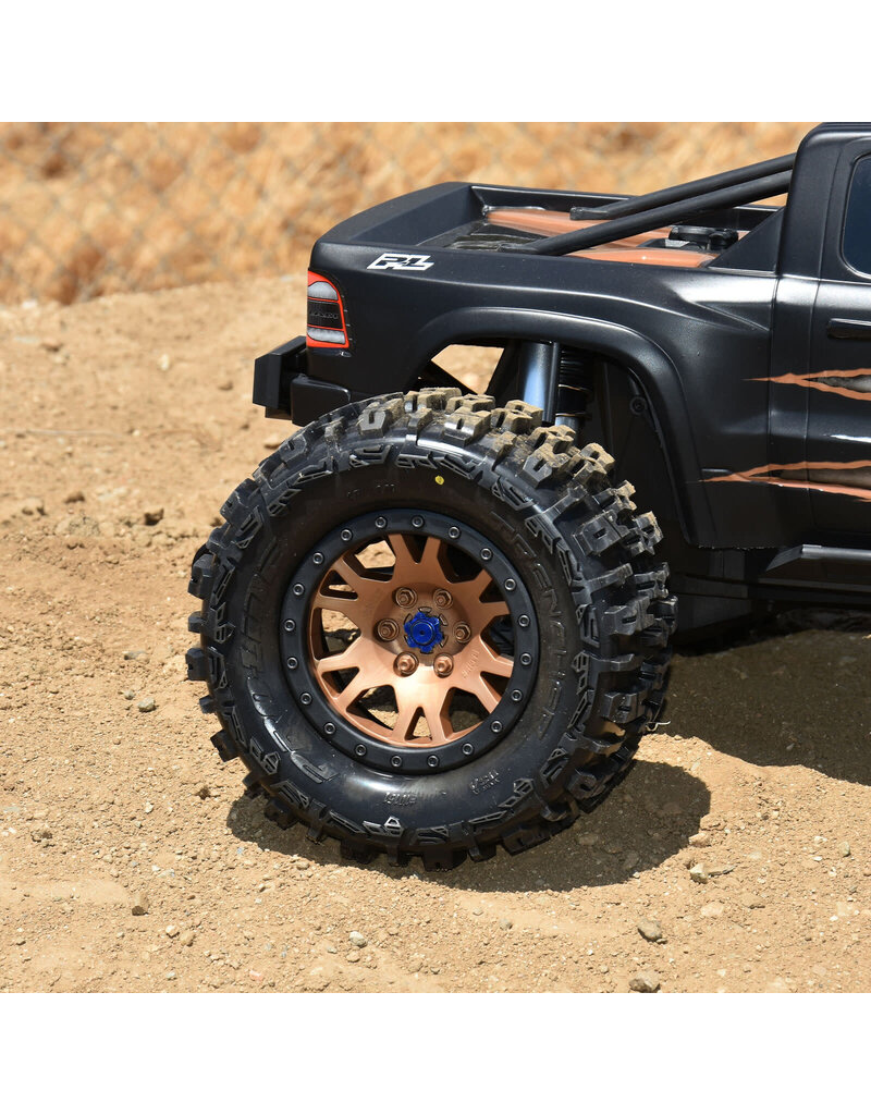 PROLINE RACING PRO1015115 LIMITED EDITION TRENCHER PRO-LOC F/R MOUNTED 24MM BRONZE/BLACK IMPULSE (2) FOR X-MAXX