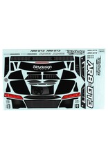 BITTYDESIGN BDYGT8-R8LWH AR8-GT3 HD 1/8 ON-ROAD GT BODY (CLEAR) (360MM WHEELBASE) (1.5MM)