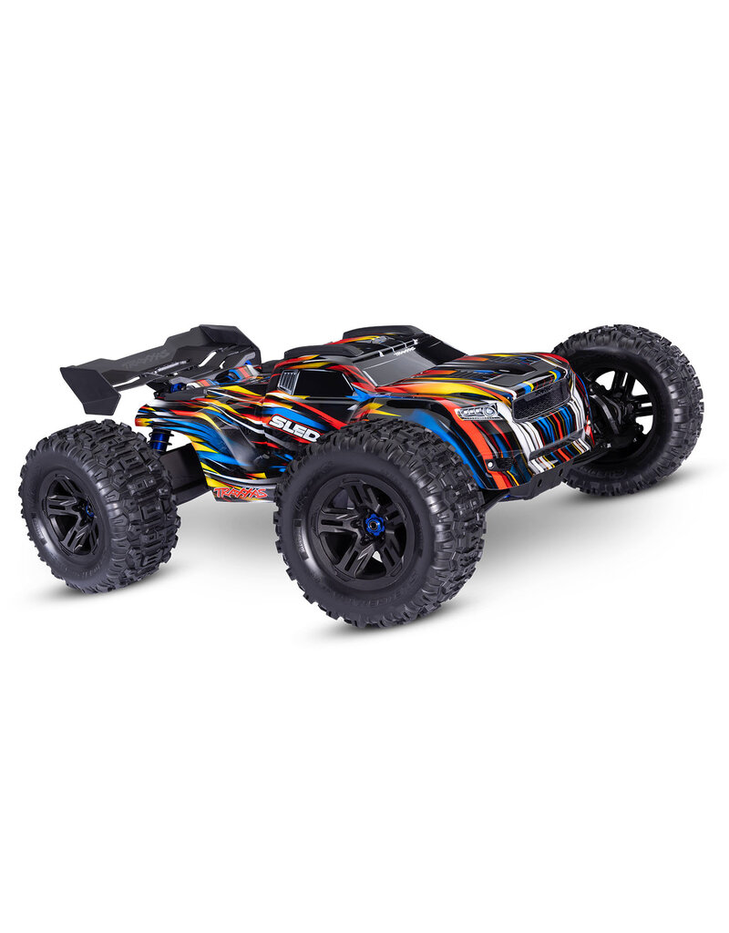 TRAXXAS TRA95096-4-BLUE SLEDGE 1/8 SCALE 4WD BRUSHLESS MONSTER TRUCK RTR: BLUE