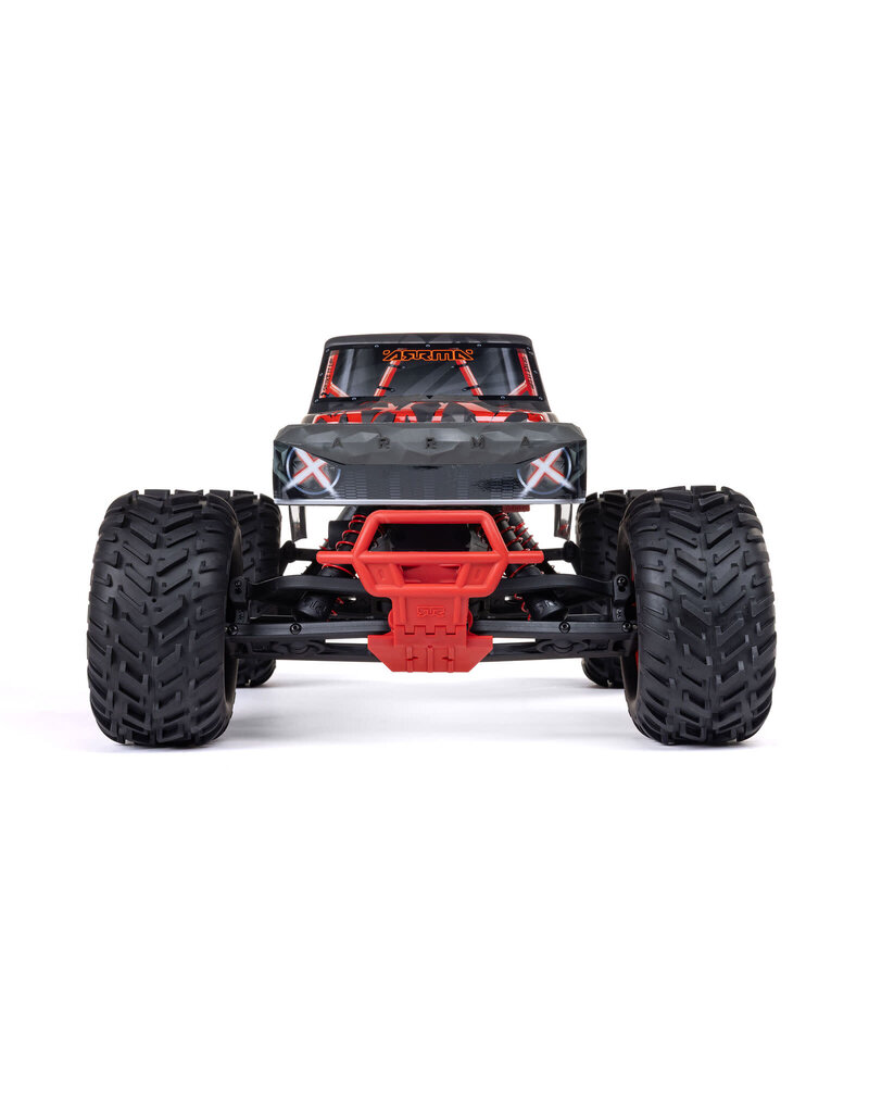 ARRMA ARA3537T1 1/10 QUAKE 223S 2WD RTR BRUSHLESS MONSTER TRUCK, RED