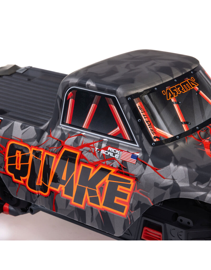 ARRMA ARA3537T1 1/10 QUAKE 223S 2WD RTR BRUSHLESS MONSTER TRUCK, RED