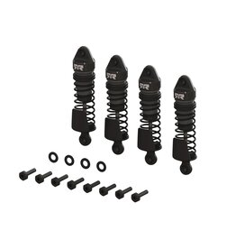 ARRMA ARA-1560 ALUMINUM SHOCK SET, 58MM LENGTH, 2000CST OIL (GUN METAL) (4PCS) - GROM
