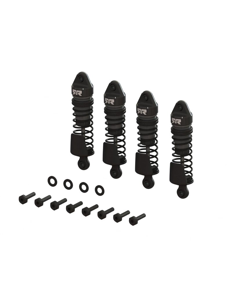 ARRMA ARA-1560 ALUMINUM SHOCK SET, 58MM LENGTH, 2000CST OIL (GUN METAL) (4PCS) - GROM