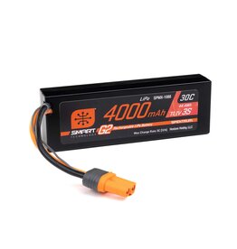 SPEKTRUM SPMX-1088 3S LIPO 11.1V 4000MAH 30C SMART  G2 HARD CASE: IC5