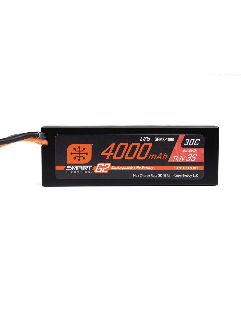 SPEKTRUM SPMX-1088 3S LIPO 11.1V 4000MAH 30C SMART  G2 HARD CASE: IC5