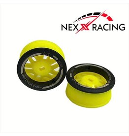 NEXX RACING SHRC NXUSA-EVO AWD-R 3-Y AWD JUD THREADED CARBON FIBER REINFORCED EVO FLANGED REAR WHEEL YELLOW