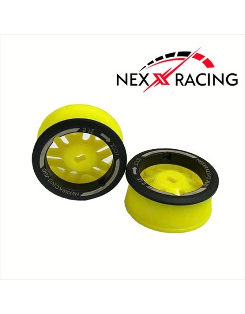 NEXX RACING SHRC NXUSA-EVO AWD-R 3-Y AWD JUD THREADED CARBON FIBER REINFORCED EVO FLANGED REAR WHEEL YELLOW
