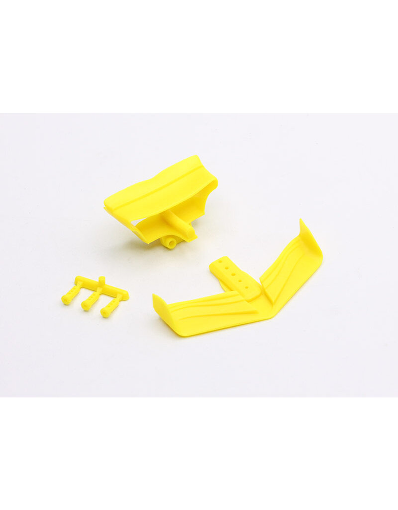 REFLEX RACING FX28-012-YE FX28 WING AND POST SET - YELLOW
