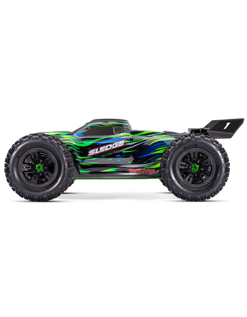TRAXXAS TRA95096-4-GRN SLEDGE 1/8 SCALE 4WD BRUSHLESS MONSTER TRUCK RTR: GREEN
