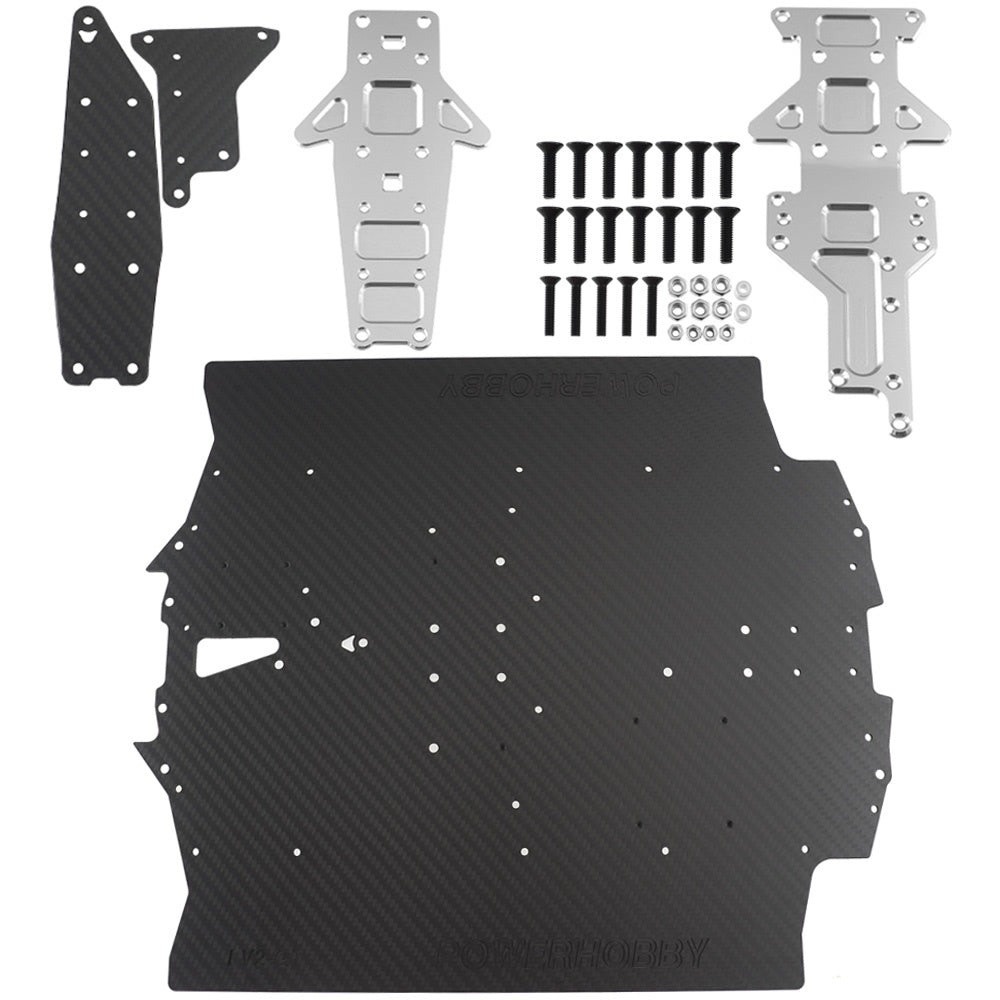 PHB6304 CARBON FIBER GT WIDTH CHASSIS FOR ARRMA LIMITLESS, INFRACTION, FELONY