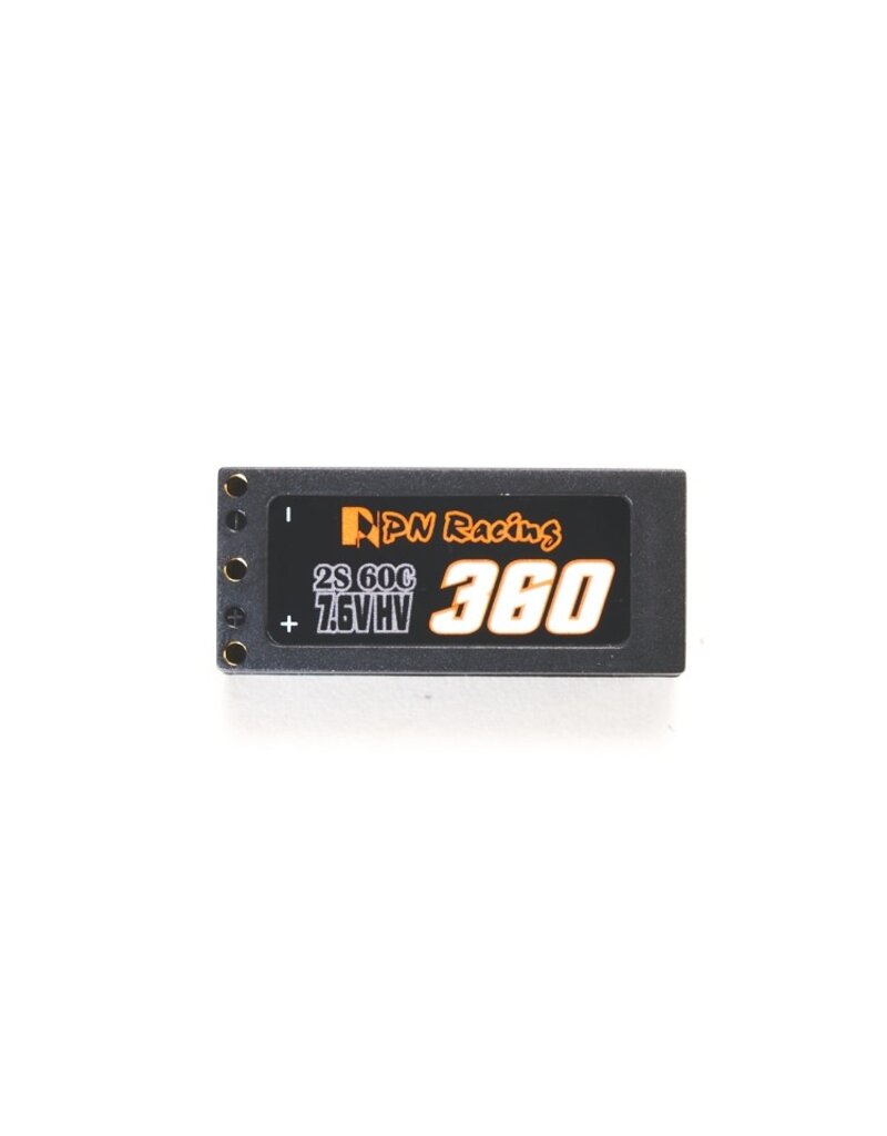 PN RACING KEN PN733360 2S LIPO 7.6V HV 360MAH 60C HARDCASE BATTERY (CHARGING CABLE INCLUDED)