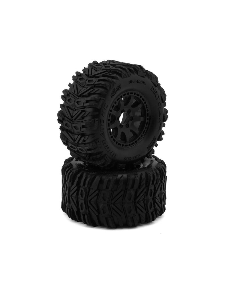 UPGRADE RC UPG-10013  DIRT CLAW 2.2" PRE-MOUNTED BELTED TIRES FOR TRAXXAS® MINI MAXX® & MINI XRT® (2) W/12MM NARROW, 12MM WIDE, & 14MM HEXES