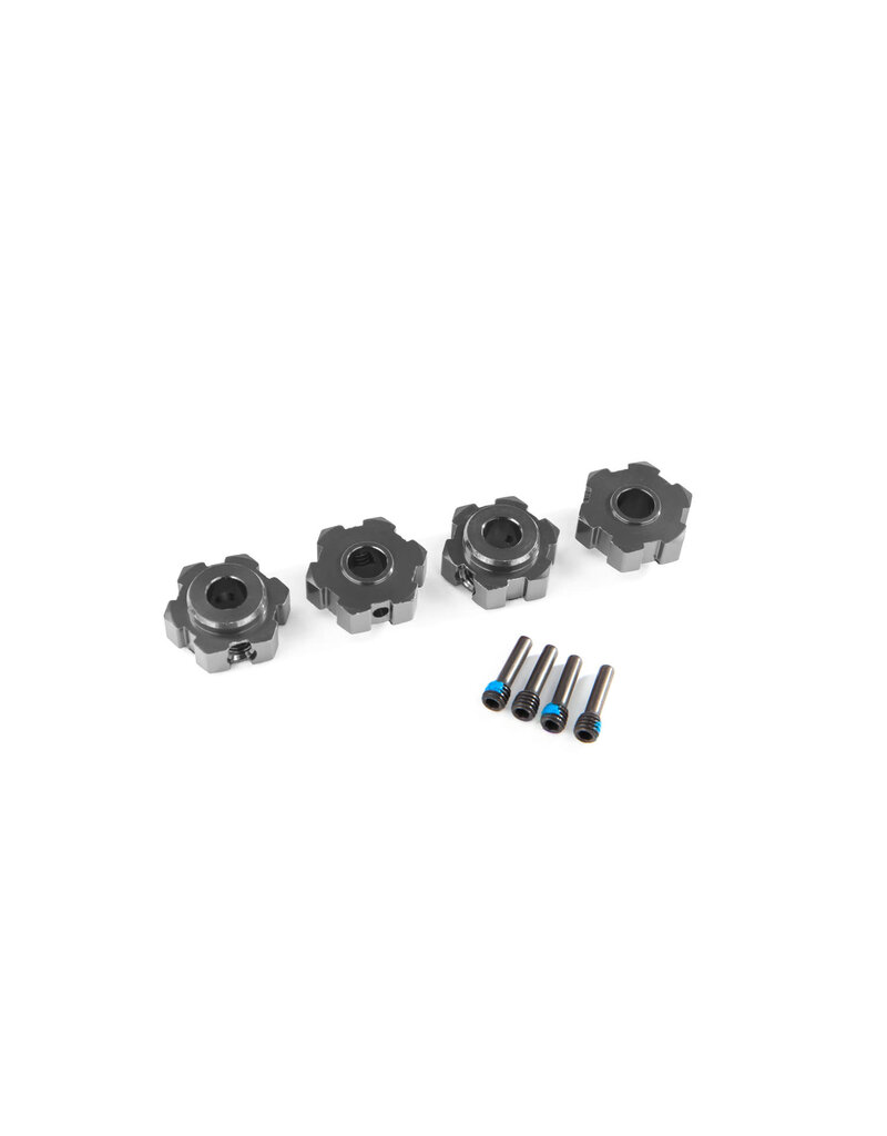 TRAXXAS TRA8956-GRAY WHEEL HUBS HEX ALUM GRAY