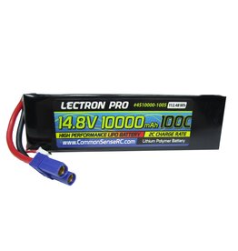 COMMON SENSE RC LECTRON PRO 4S LIPO 14.8V 10000MAH 100C BATTERY: EC5