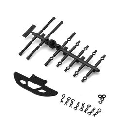 TEAM ASSOCIATED ASC21645 RC28R FRONT BUMPER & BODY MOUNTS SET