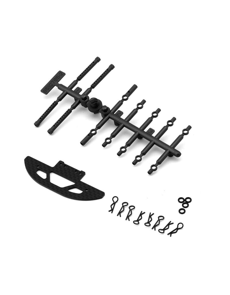 TEAM ASSOCIATED ASC21645 RC28R FRONT BUMPER & BODY MOUNTS SET