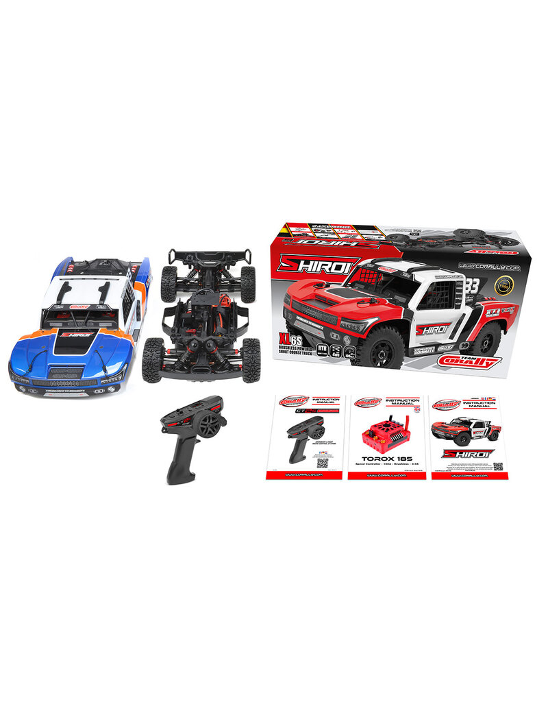 TEAM CORALLY COR00278-B SHIROI XP6 1/8 6S SHORT COURSE TRUCK, RTR VERSION, BLUE