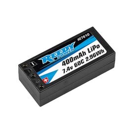 REEDY ASC27610 2S LIPO 7.4V 400MAH 60C HARDCASE BATTERY: 2MM (RC28)