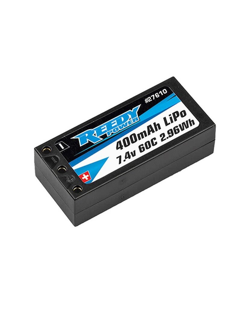 REEDY ASC27610 2S LIPO 7.4V 400MAH 60C HARDCASE BATTERY: 2MM (RC28)
