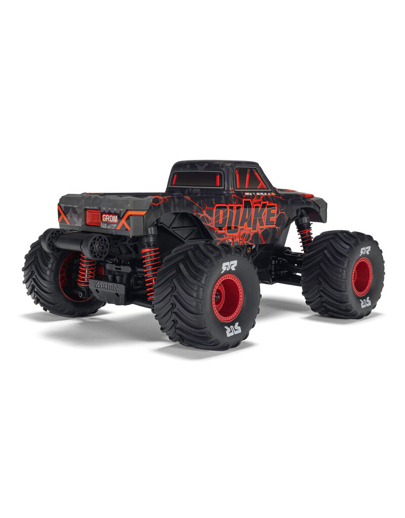 ARRMA ARA2137T1 1/16 QUAKE GROM 4X4 RTR BRUSHED MONSTER TRUCK (BATTERY & CHARGER INCLUDED), RED