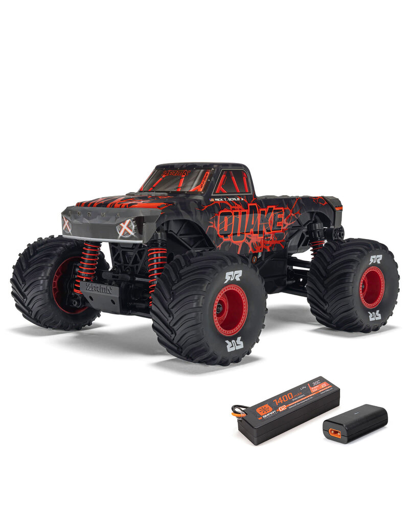 ARRMA ***PRE-ORDER*** ARA2137T1 1/16 QUAKE GROM 4X4 RTR BRUSHED MONSTER TRUCK (BATTERY & CHARGER INCLUDED), RED
