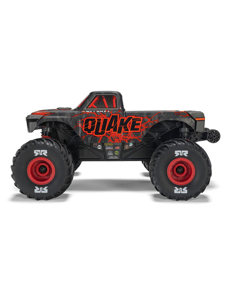 ARRMA ARA2137T1 1/16 QUAKE GROM 4X4 RTR BRUSHED MONSTER TRUCK (BATTERY & CHARGER INCLUDED), RED