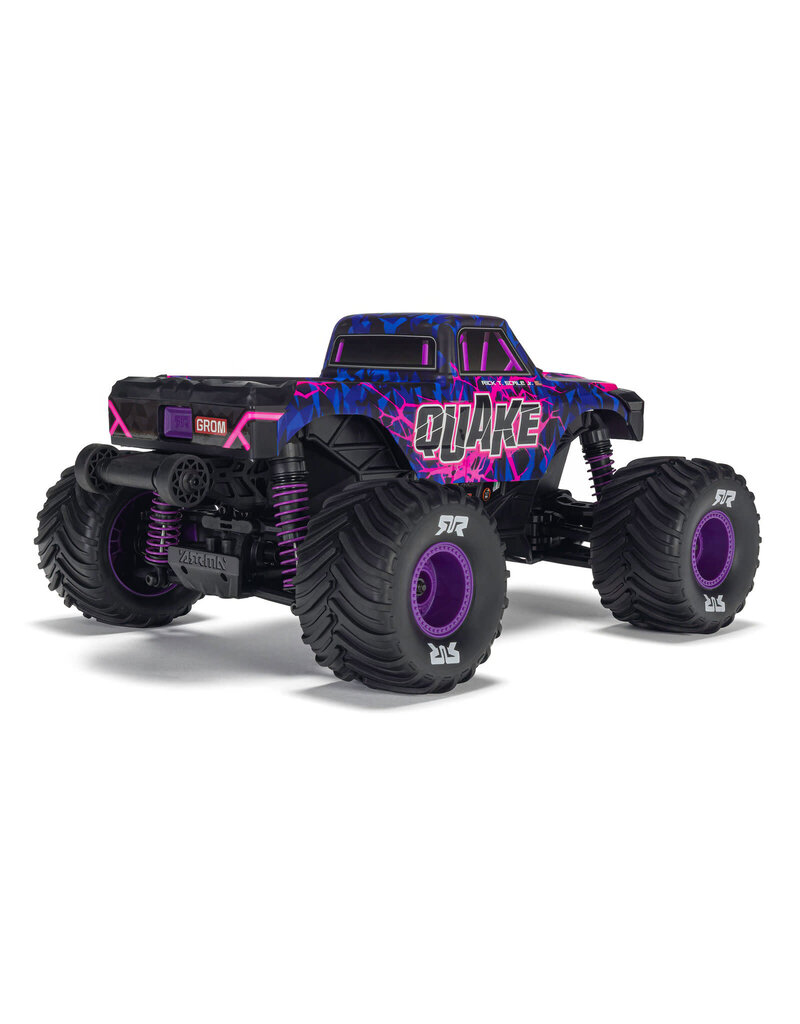 ARRMA ***PRE-ORDER*** ARA2137T3 1/16 QUAKE GROM 4X4 RTR BRUSHED MONSTER TRUCK (BATTERY & CHARGER INCLUDED), PURPLE