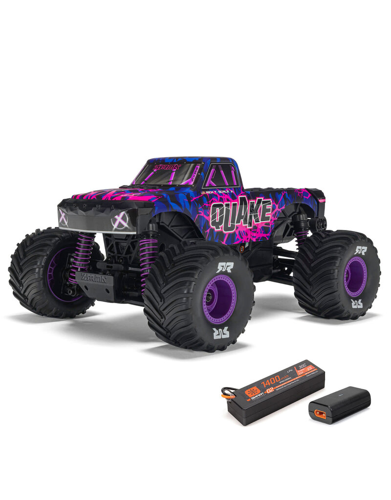 ARRMA ***PRE-ORDER*** ARA2137T3 1/16 QUAKE GROM 4X4 RTR BRUSHED MONSTER TRUCK (BATTERY & CHARGER INCLUDED), PURPLE