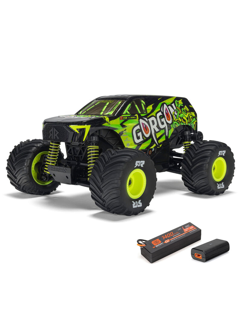 ARRMA ARA2130T1 1/16 GORGON GROM 4X4 RTR BRUSHED MONSTER TRUCK (BATTERY & CHARGER INCLUDED), YELLOW