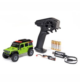 AXIAL AXI-2261T1 1/30 SCX30 JEEP WRANGLER JLU 4X4 RTR BRUSHED ROCK CRAWLER (BATTERY & CHARGER INCLUDED), GREEN