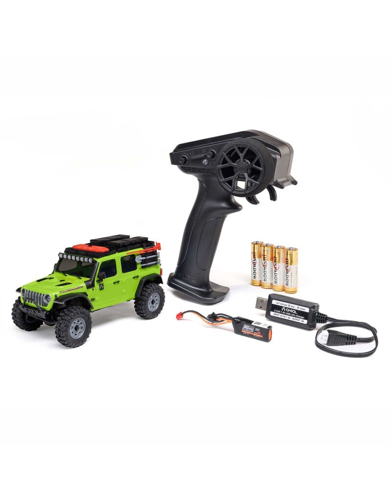 AXIAL AXI-2261T1 1/30 SCX30 JEEP WRANGLER JLU 4X4 RTR BRUSHED ROCK CRAWLER (BATTERY & CHARGER INCLUDED), GREEN