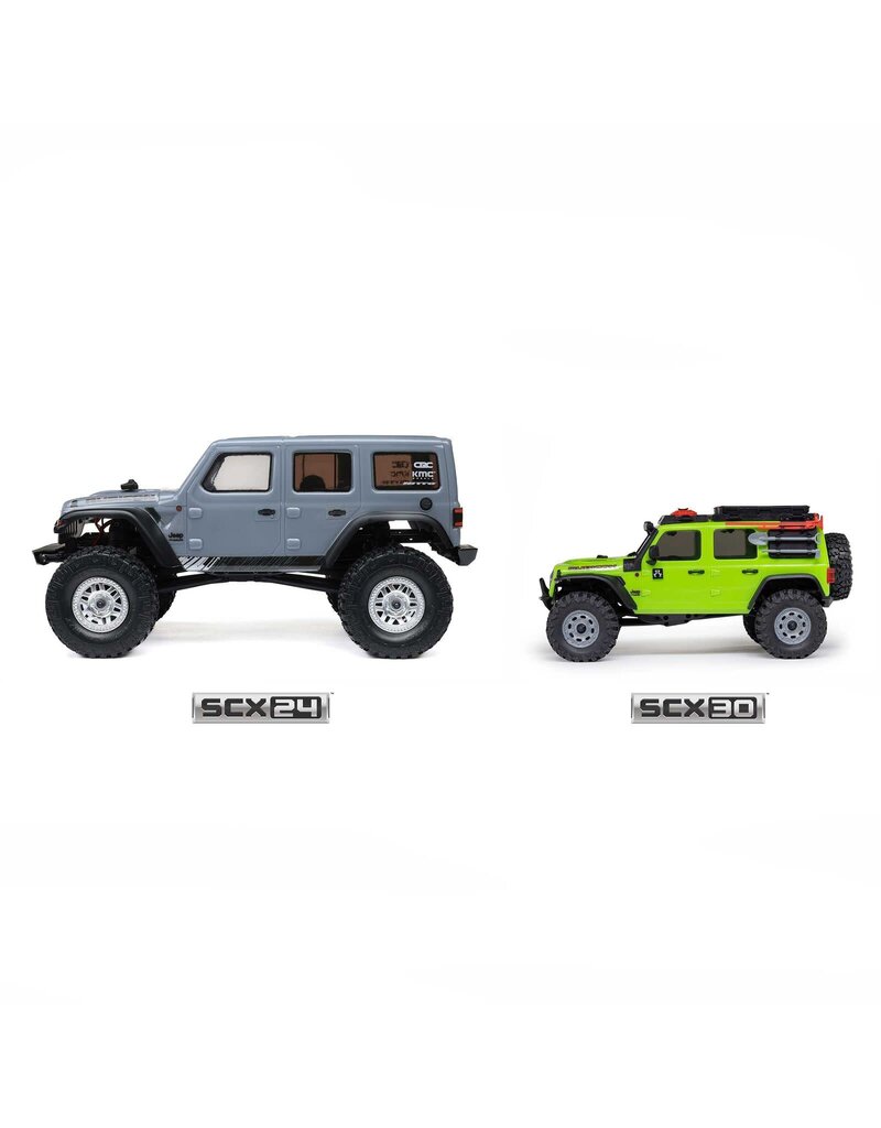 AXIAL ***PRE-ORDER*** AXI-2261T1 1/30 SCX30 JEEP WRANGLER JLU 4X4 RTR BRUSHED ROCK CRAWLER (BATTERY & CHARGER INCLUDED), GREEN
