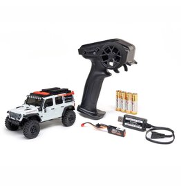AXIAL AXI-2261T2 1/30 SCX30 JEEP WRANGLER JLU 4X4 RTR BRUSHED ROCK CRAWLER (BATTERY & CHARGER INCLUDED), WHITE