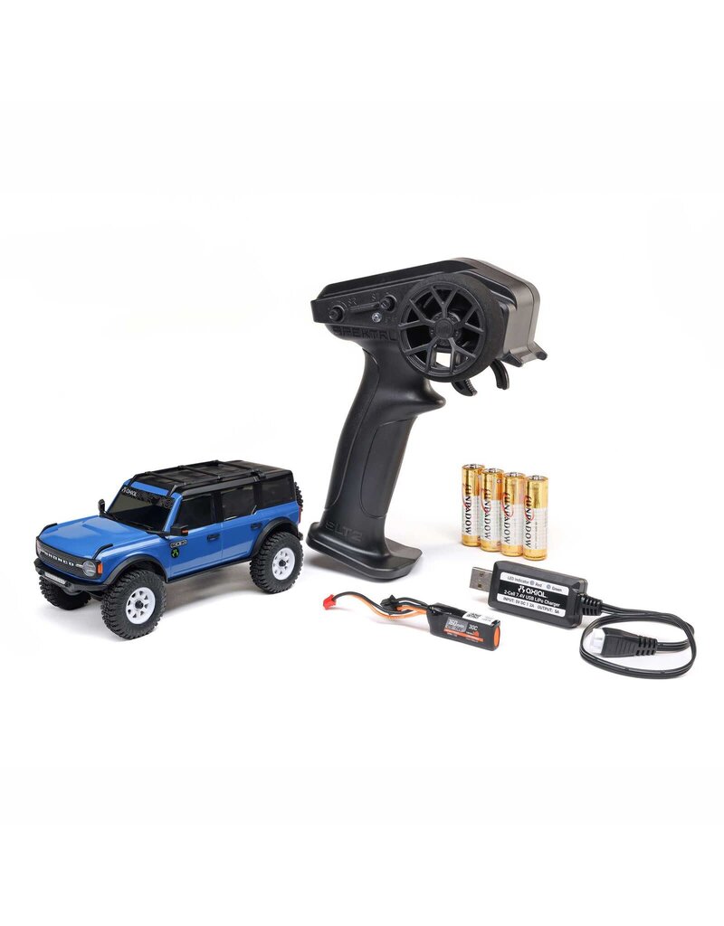 AXIAL AXI-2048T1 1/30 SCX30 FORD BRONCO 4X4 RTR BRUSHED ROCK CRAWLER (BATTERY & CHARGER INCLUDED), BLUE