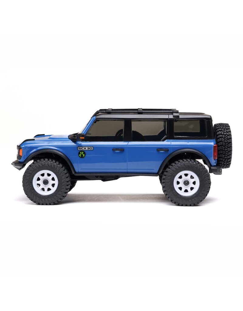 AXIAL AXI-2048T1 1/30 SCX30 FORD BRONCO 4X4 RTR BRUSHED ROCK CRAWLER (BATTERY & CHARGER INCLUDED), BLUE