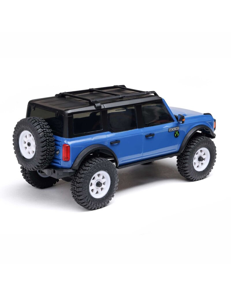 AXIAL AXI-2048T1 1/30 SCX30 FORD BRONCO 4X4 RTR BRUSHED ROCK CRAWLER (BATTERY & CHARGER INCLUDED), BLUE