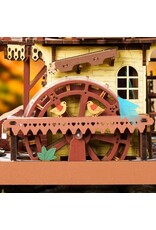 ROBOTIME ROELC901C CUCKOO CLOCK, STAINED WOOD, MECHANICAL 3D WOODEN PUZZLE