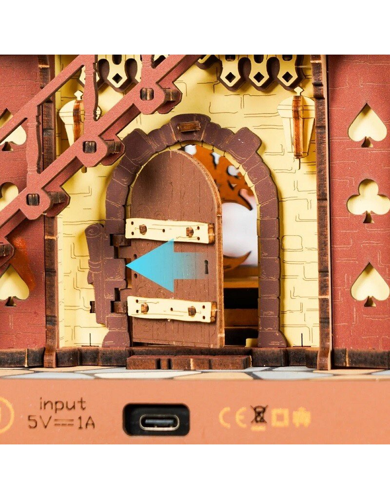 ROBOTIME ROELC901C CUCKOO CLOCK, STAINED WOOD, MECHANICAL 3D WOODEN PUZZLE