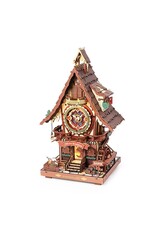 ROBOTIME ROELC901C CUCKOO CLOCK, STAINED WOOD, MECHANICAL 3D WOODEN PUZZLE